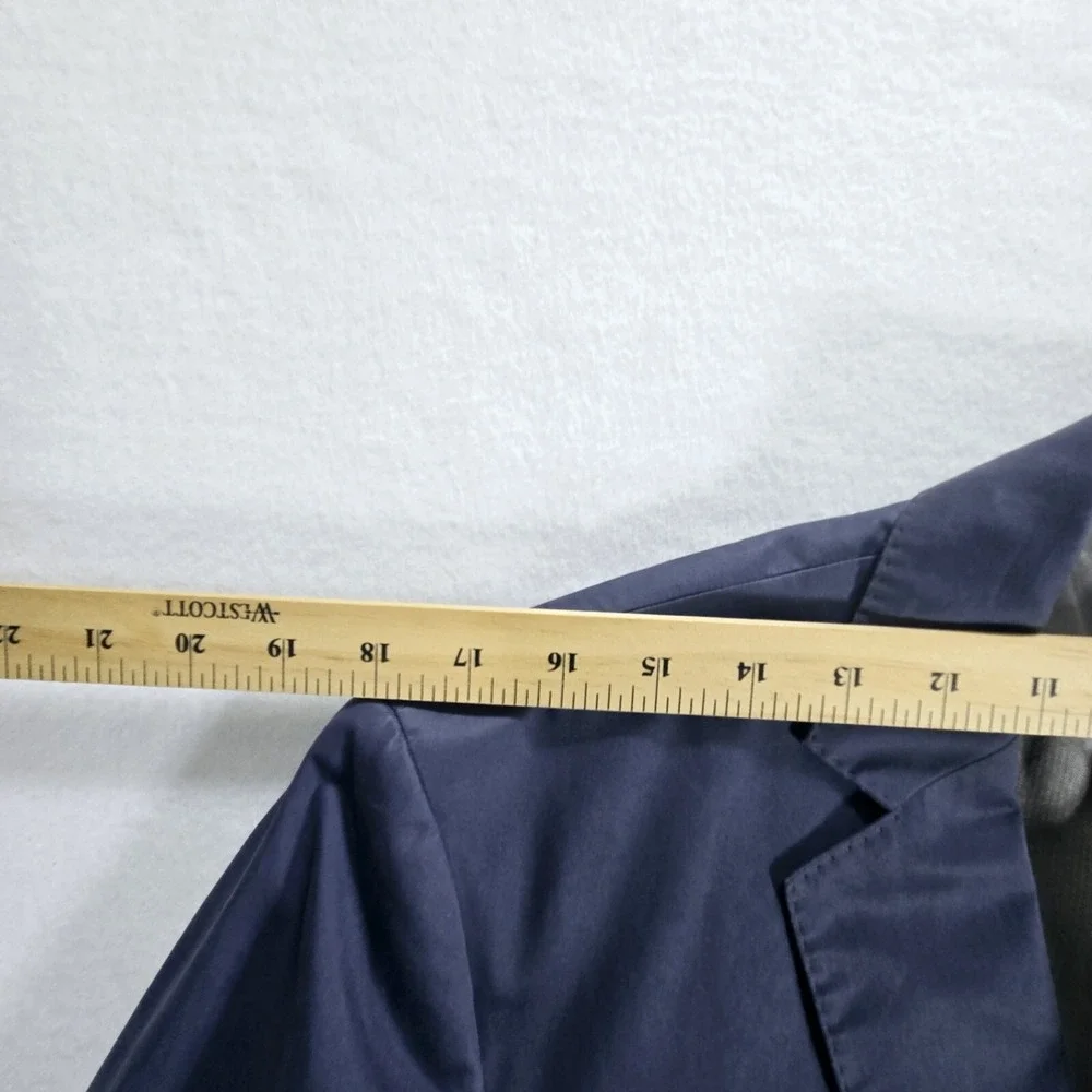 J Hilburn Sport Coat Blazer Wool Jacket Mens Vintage Blue Size 40-42 Lined